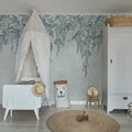 Whispers Wisteria, Blue Mural Wallpaper - room preview 03