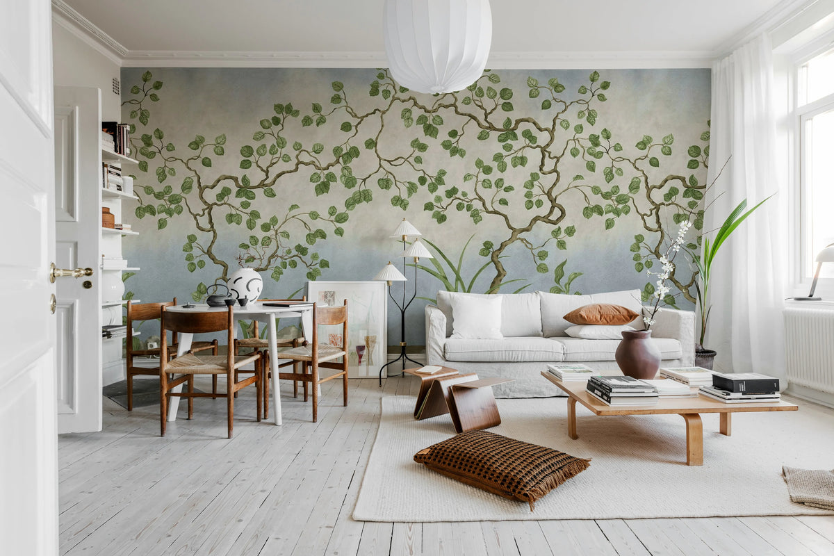 Forest of Dreams, Blue Mural Wallpaper - room preview 03