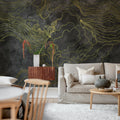 Opulence Storm, Black Mural Wallpaper - room preview 03