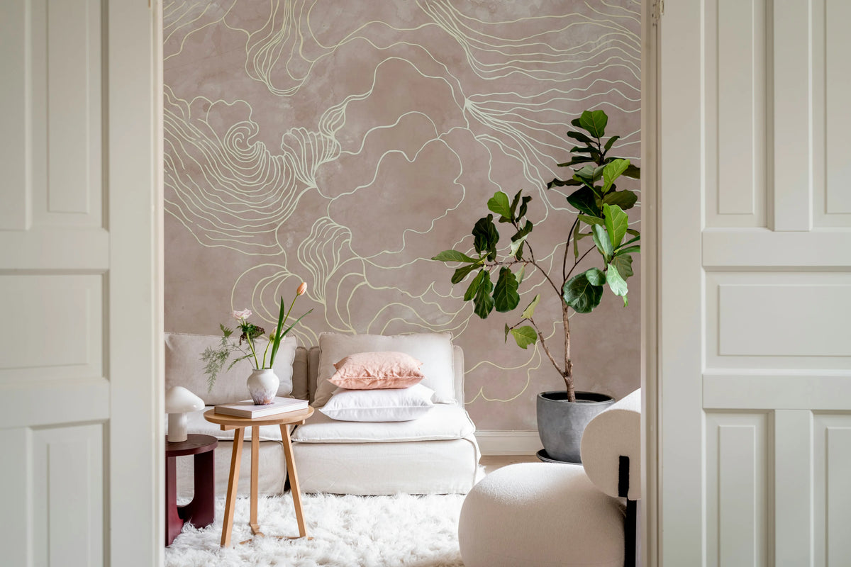 Opulence Storm, Pink Mural Wallpaper - room preview 03