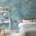 Opulence Storm, Light Blue Mural Wallpaper - room preview 03