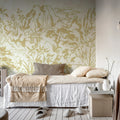 Ink Horizon, Beige Mural Wallpaper - room preview 03