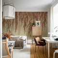 Whispers of Bamboo, Red Mural Wallpaper - room preview 03