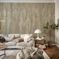 Whispers of Bamboo, Gray Mural Wallpaper - room preview 03