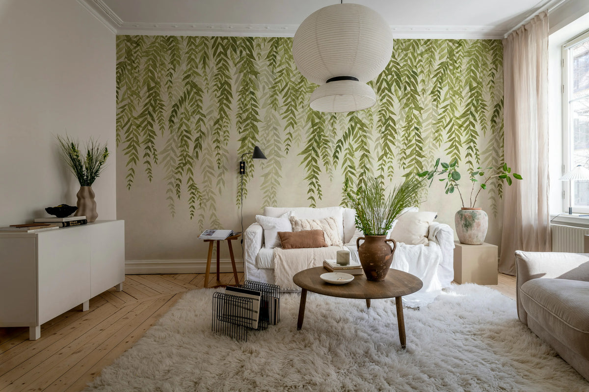 Whispers of Bamboo, Green Mural Wallpaper - room preview 03