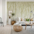Whispers of Bamboo, Beige Mural Wallpaper - room preview 03