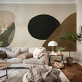 Modern Shapes, Soft Mural Wallpaper - room preview 03