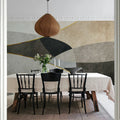 Shapes and Forms, Beige Mural Wallpaper - room preview 03