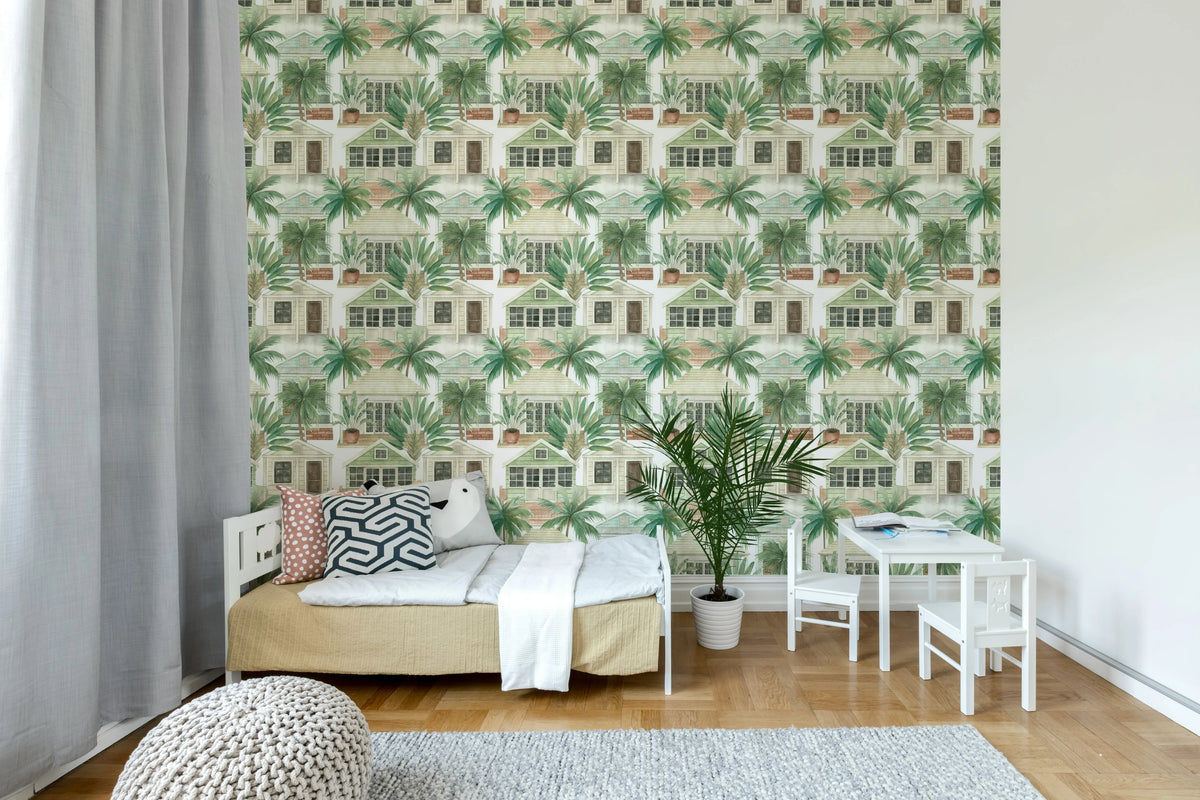 Palm Residence, Day Mural Wallpaper - room preview 03