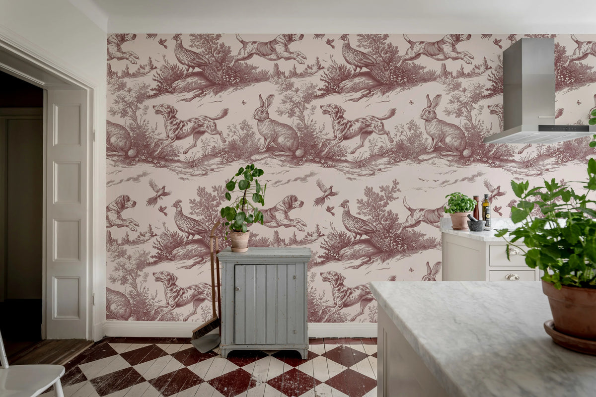 Countryside Tales, Cambridge Red Mural Wallpaper - room preview 03