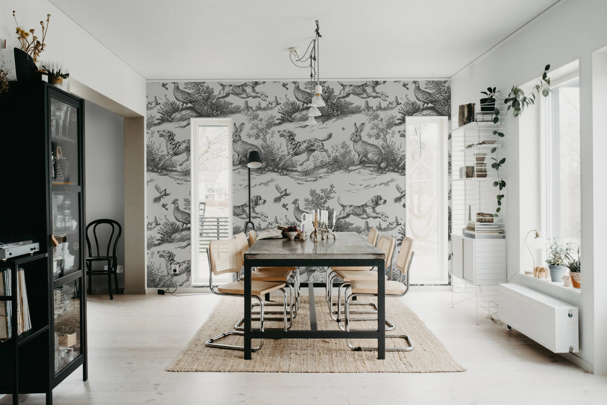 Countryside Tales, London Black Mural Wallpaper - room preview 03