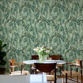 Hanging Branches, Silver Green Mural Wallpaper - room preview 03