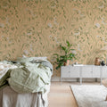 Peony Bloom, Peach Mural Wallpaper - room preview 03