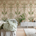 Folk Flower, Pink Mural Wallpaper - room preview 03
