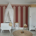Stripe Chateau, Pink Mural Wallpaper - room preview 03