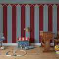Stripe Chateau, Red Mural Wallpaper - room preview 03