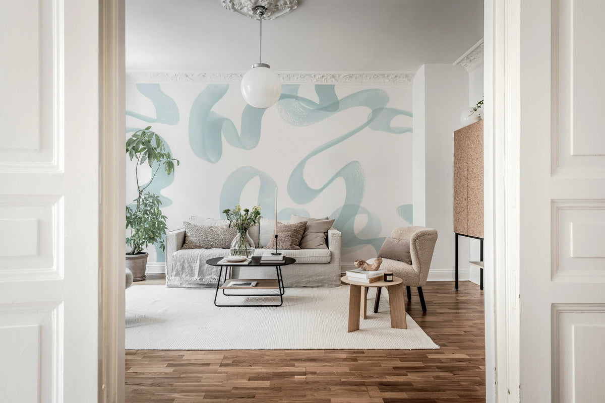 Waves, Cloud Dancer Mural Wallpaper - room preview 03