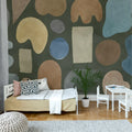 Watercolor Shapes, Dark Mural Wallpaper - room preview 03