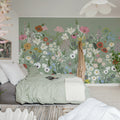 Playful Meadow, Green Mural Wallpaper - room preview 03