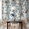 Monkey Climbers, Blue Mural Wallpaper - room preview 03