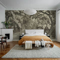 Forest Engraving, Vintage Mural Wallpaper - room preview 03