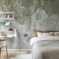 Monstera Wall, Green Mural Wallpaper - room preview 03