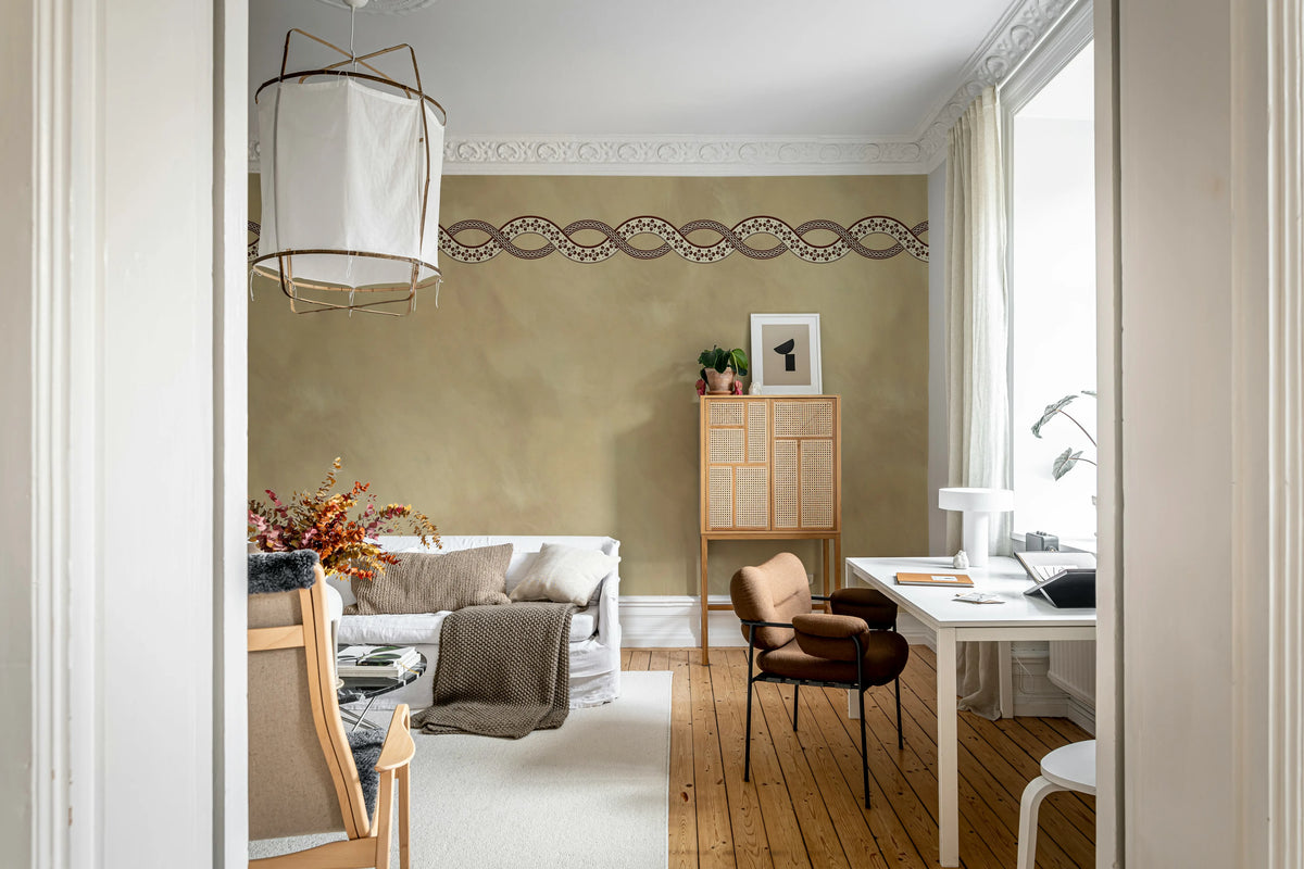 Ivory Braid, Beige Mural Wallpaper - room preview 03
