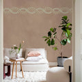 Ivory Braid, Pink Mural Wallpaper - room preview 03