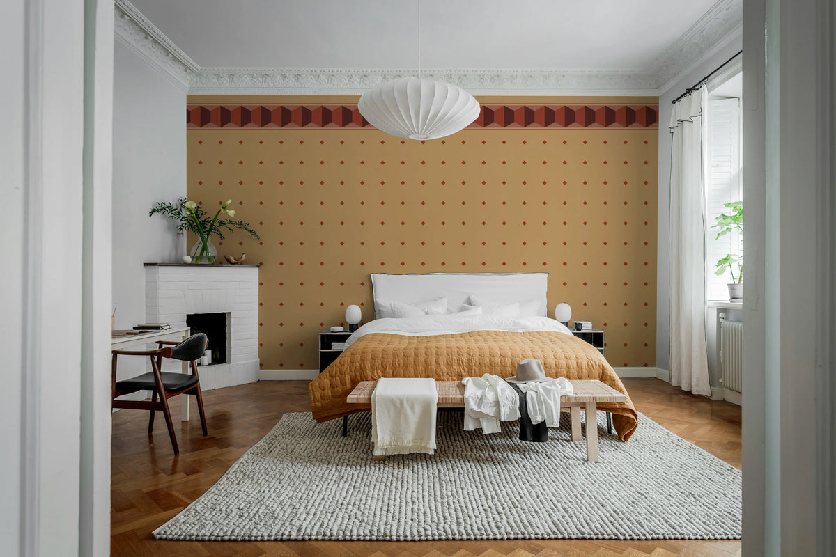 Gentle Manor, Yellow Mural Wallpaper - room preview 03