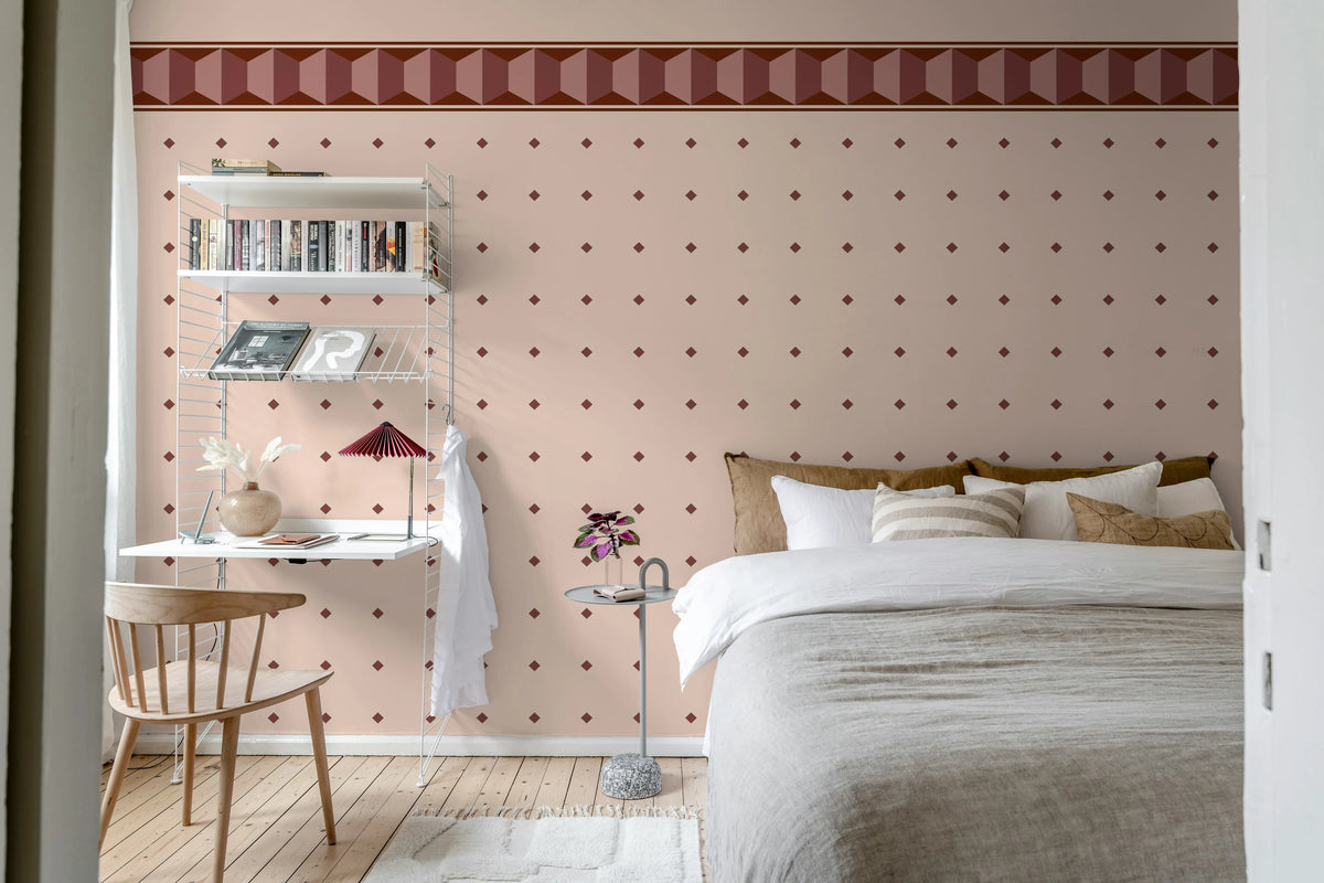 Gentle Manor, Pink Mural Wallpaper - room preview 03