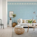 Gentle Manor, Blue Mural Wallpaper - room preview 03
