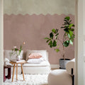 Wave Border, Pink Mural Wallpaper - room preview 03