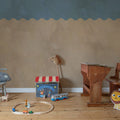 Wave Border, Blue Mural Wallpaper - room preview 03