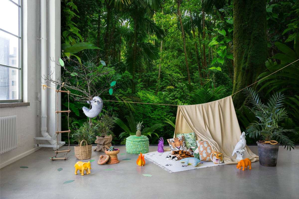 Tropical Landscape, Green Mural Wallpaper - room preview 03
