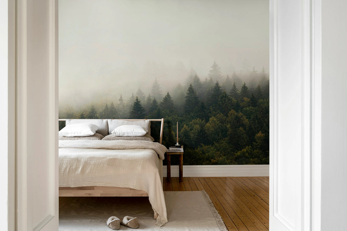 Hazy Hill, Morning Mural Wallpaper - room preview 03