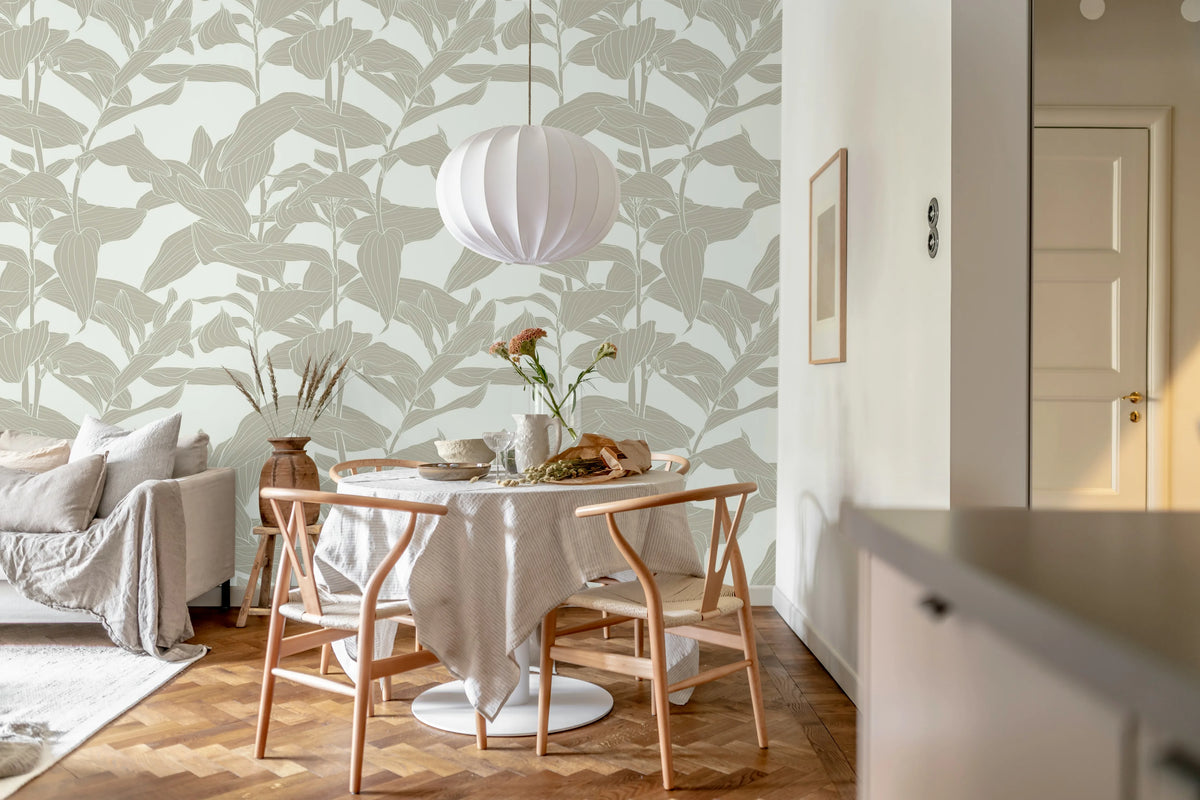 Rose Grape, Beige Mural Wallpaper - room preview 03