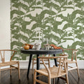 Rose Grape, Green Mural Wallpaper - room preview 03