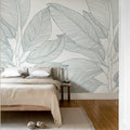 Ruby Lines, Blue Mural Wallpaper - room preview 03
