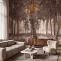 Lovers Forest, Burgundy Mural Wallpaper - room preview 03
