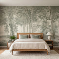 Lovers Forest, Light Green Mural Wallpaper - room preview 03