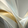 Metallic Ribbon Flow Mural Wallpaper — Elegant Abstract Waves Mural Wallpaper - room preview 04