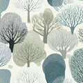 Scandinavian Woodland Mural Wallpaper — Stylized Forest Landscape Mural Wallpaper - room preview 04