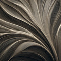 Monochrome Fluid Line Art Mural Wallpaper in Charcoal and Sand Mural Wallpaper - room preview 04