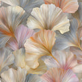 Abstract Ginkgo Leaf Mural Wallpaper — Soft Watercolor Botanical Mural Wallpaper - room preview 04
