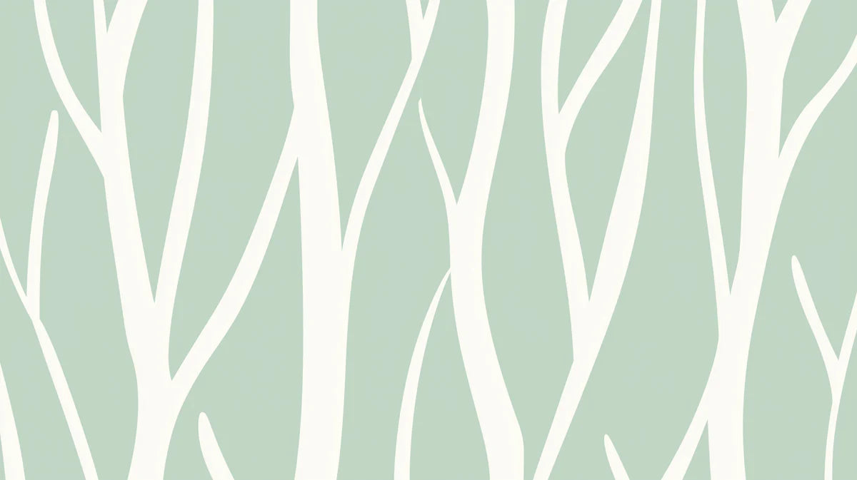 Abstract Twig Mural Wallpaper — Minimalist Nature Pattern Mural Wallpaper - room preview 04