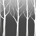 Minimalist Birch Forest Mural Wallpaper — High Contrast Graphic Mural Wallpaper - room preview 04