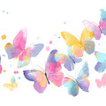 Butterfly Swarm Mural Wallpaper — Whimsical Watercolor Art Mural Wallpaper - room preview 04