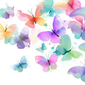 Rainbow Butterfly Swarm Mural Wallpaper — Whimsical Watercolor Art Mural Wallpaper - room preview 04