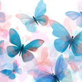 Watercolor Butterfly Swarm Mural Wallpaper — Whimsical Art Mural Wallpaper - room preview 04