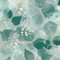 Ethereal Botanical Foliage Mural Wallpaper — Soft Watercolor Design Mural Wallpaper - room preview 04